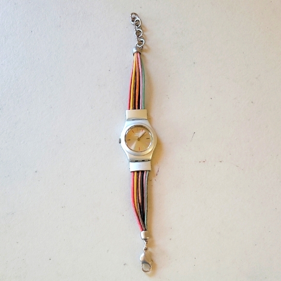 Vintage SWATCH Swiss Irony Filamento AG 2003 Multi-colored Band